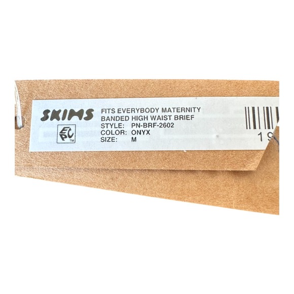 NWT Skims Fits Everybody Maternity Brief M Onyx High Waist Banded Over Belly - Picture 7 of 8